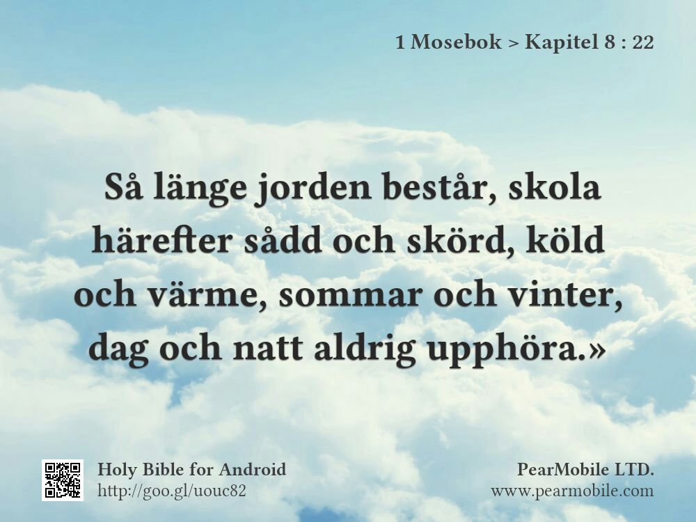 1 Mosebok, Kapitel 8:22